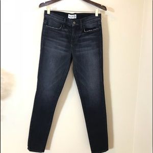 Wildfox | Black Gray Skinny Mid Rise Jeans